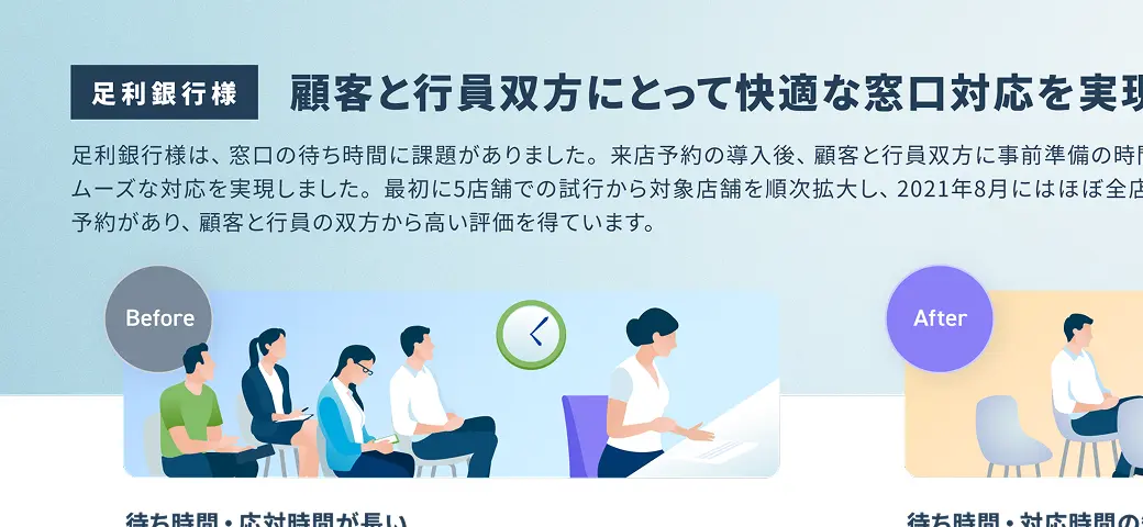 顧客と行員双方にとって快適な窓口対応を実現